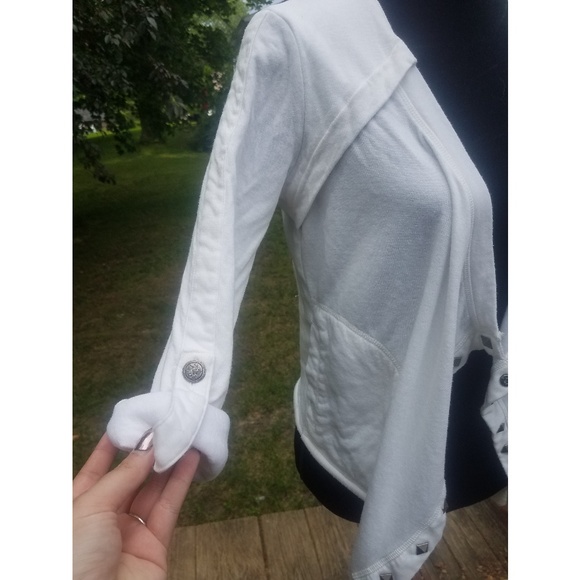 HP - White Studded Open Front Cardigan - Picture 5 of 5